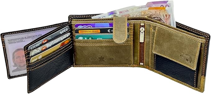 Custom Engraved Wallets for Men UK Genuine Soft Leather Wallet Built in RFID Blocking | Engraved Gift for Him 2028