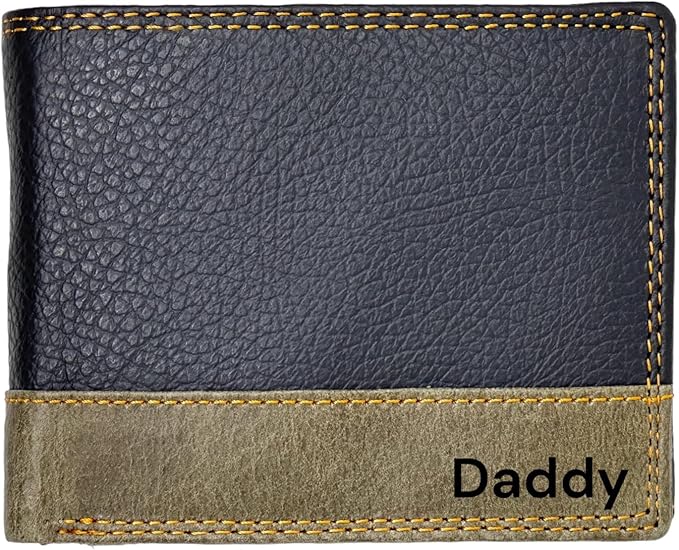 Custom Engraved Wallets for Men UK Genuine Soft Leather Wallet Built in RFID Blocking | Engraved Gift for Him 2028