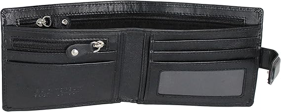 Personalized RFID Blocking Wallet Men - Custom Name Initial Engraved Wallets - Gift for Dad, Boyfriend, or Husband - Comes in an Elegant 4003 Black