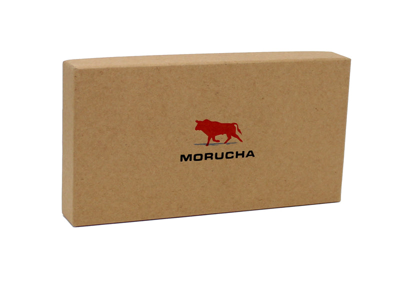 Morucha Ladies Soft Genuine Leather Flap Over Purse, Antitheft RFID Protection, Clutch Wallet (Navy Blue)