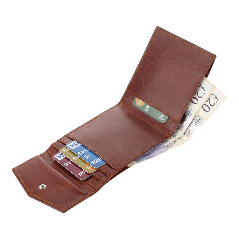 Personalised Custom Engraved Wallet Men's RFID Blocking Genuine Soft Leather Wallet 750 Tan