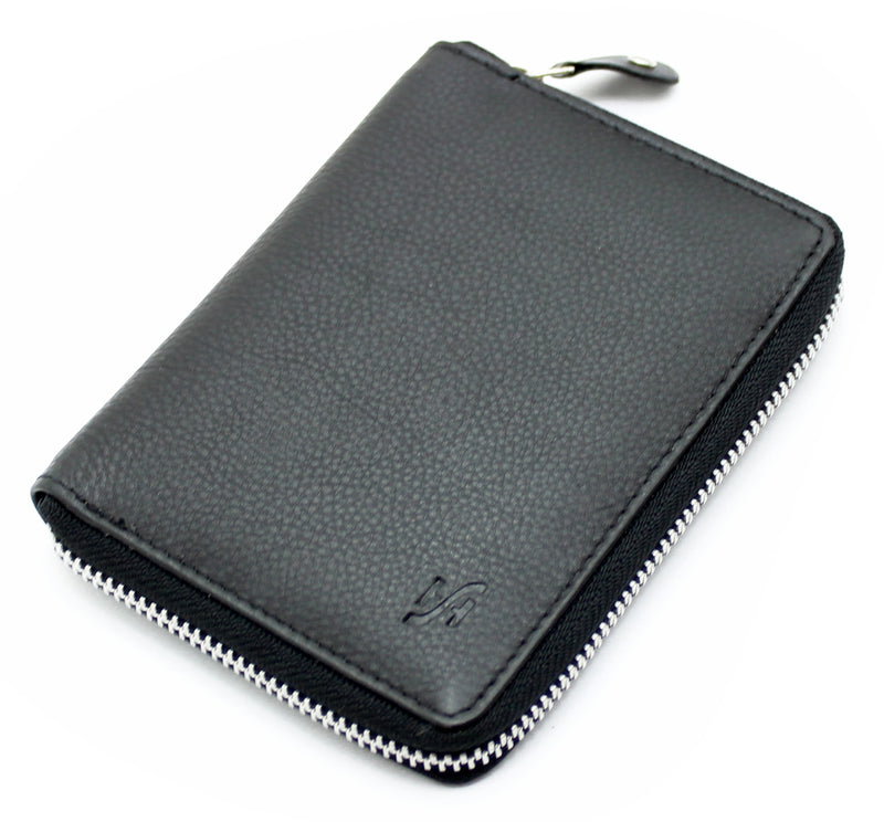 StarHide Women RFID Safe Protector Zip Around Genuine Leather Wallet with Coin Pocket Gift Box 5550