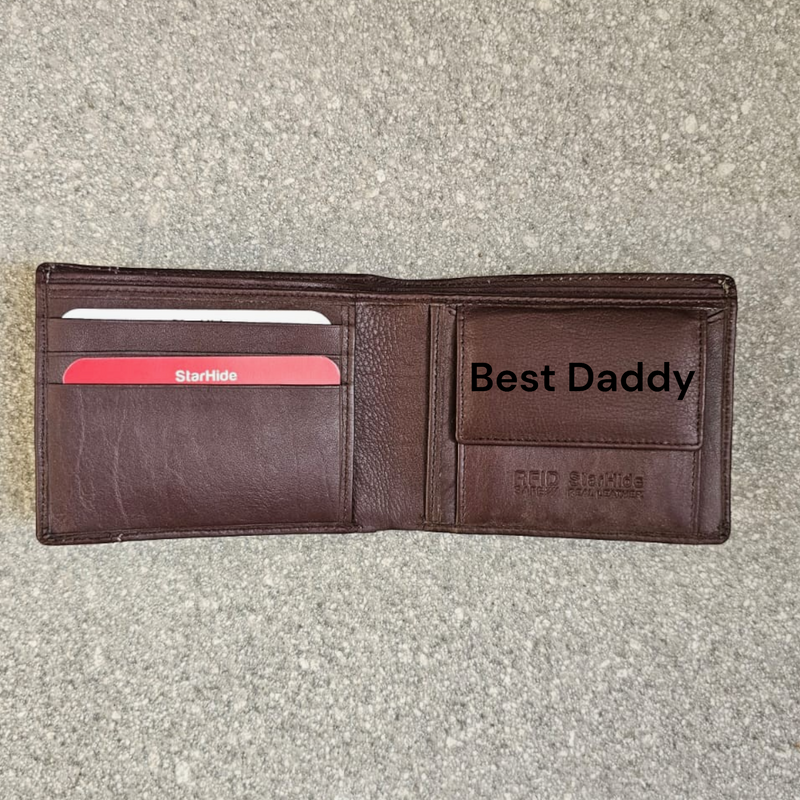 Custom Engraved Wallet For Man's RFID SAFE Wallet With Mini Leather Cardholder Wallets Gift Boxed 1125