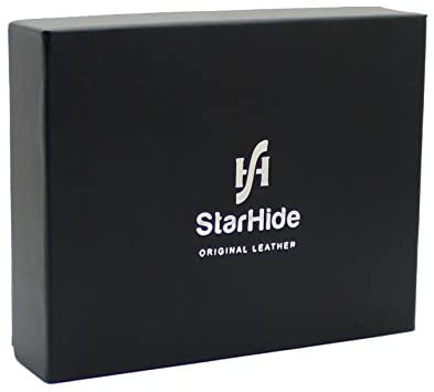 STARHIDE Mens Carbon Fiber with Real Leather Credit Card Holder Case 1185