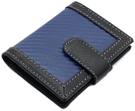 STARHIDE Mens Carbon Fiber with Real Leather Credit Card Holder Case 1185