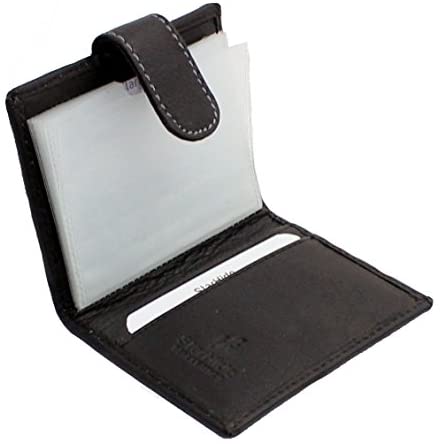 STARHIDE Mens Carbon Fiber with Real Leather Credit Card Holder Case 1185