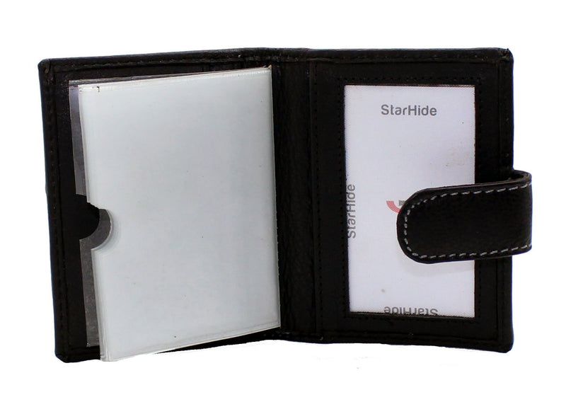 STARHIDE Mens Carbon Fiber with Real Leather Credit Card Holder Case 1185