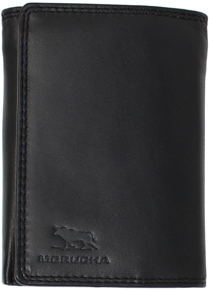 Morucha Mens RFID Blocking Trifold Genuine Leather Wallet with Coin Pocket M30