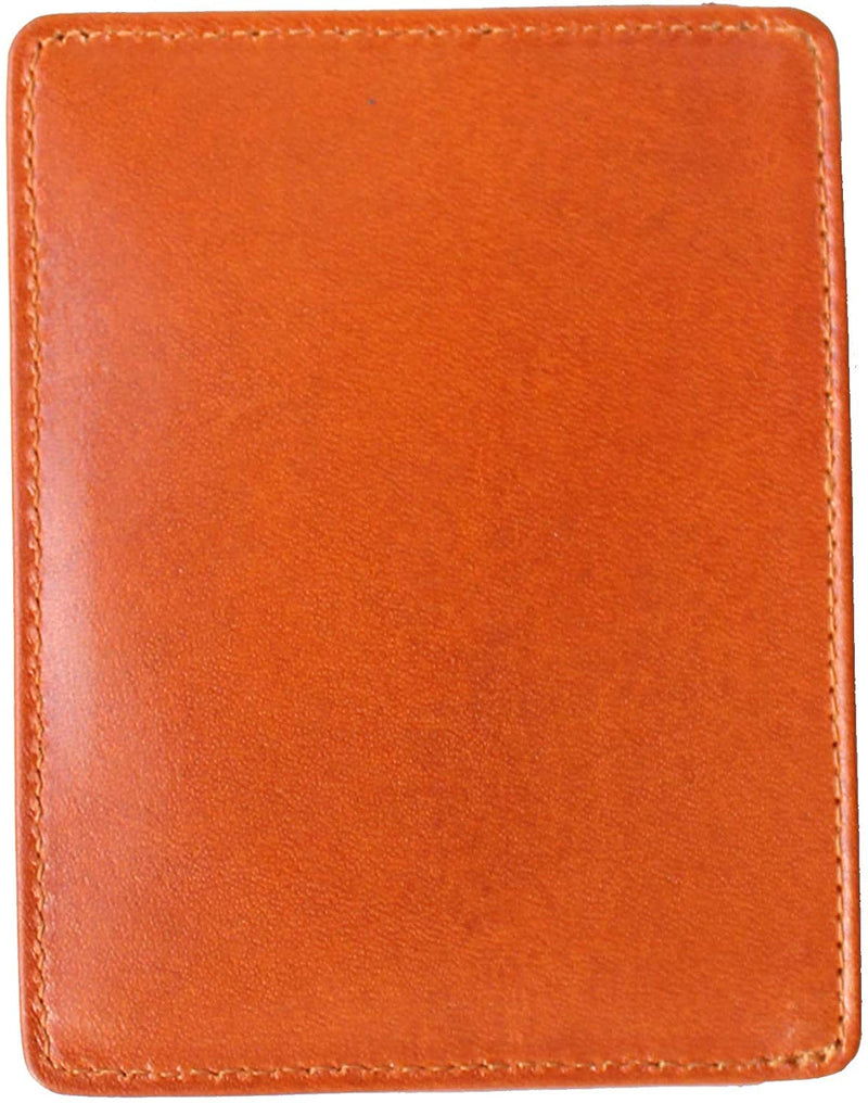 Ricco Front Pocket Genuine Italian Leather Thin Card Case Minimalist Wallet with RFID Blocking S11