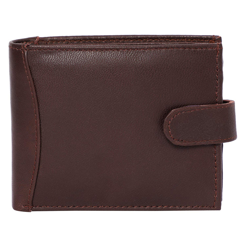 RAS Mens RFID Blocking Leather Trifold Passcase Wallet 340