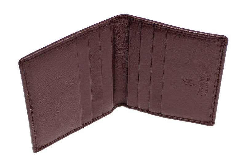 STARHIDE Mens Slim Bifold Real Leather Credit Cardholder 105