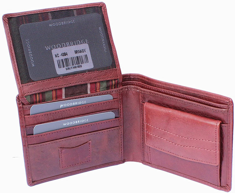 Woodbridge London Men's Leather Flip Up ID Pocket Wallet NC4004