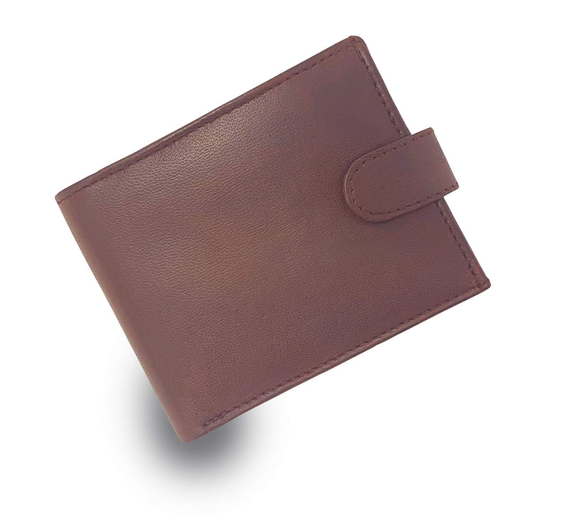 RAS Mens RFID Blocking Soft Smooth Genuine Leather Wallet With Id Card Slot and Coin Pocket 895