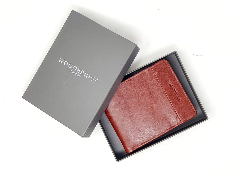 Woodbridge London Mens Leather Trifold Coin Pocket Wallet NC4002