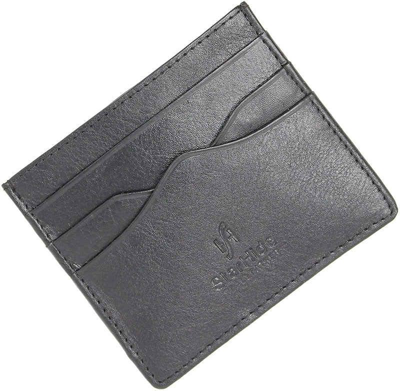 STARHIDE Mens Front Pocket VT Leather Minimalist Credit Card Holder 1215