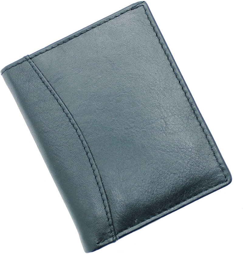 STARHIDE Small Wallet Leather Credit Cardholder 20 Removable Plastic Sleeves 603 Black