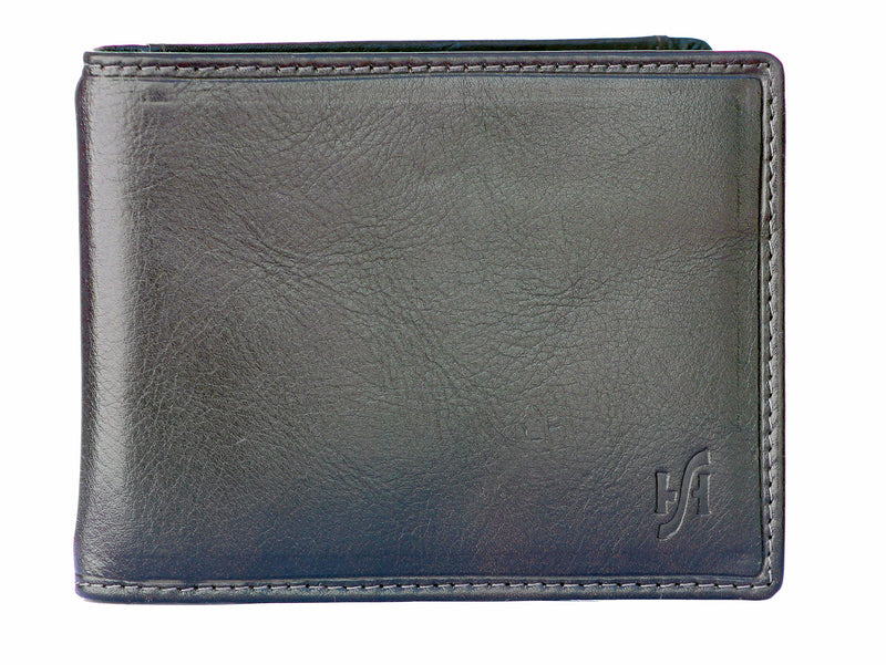 STARHIDE Mens Genuine Leather Slim Bifold Money Clip Cardholder Wallet 820