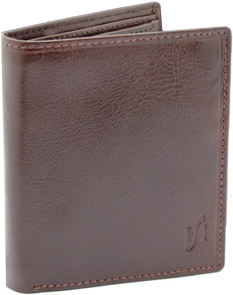 STARHIDE Mens RFID Blocking Genuine VT Leather Small Wallet 830