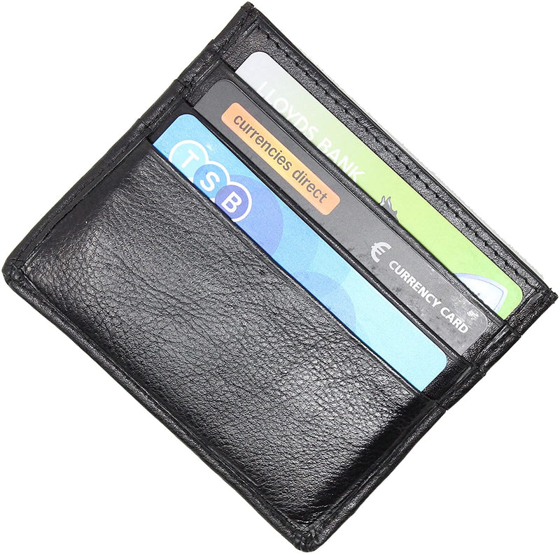 STARHIDE Mens Front Pocket VT Leather Minimalist Credit Card Holder 1215