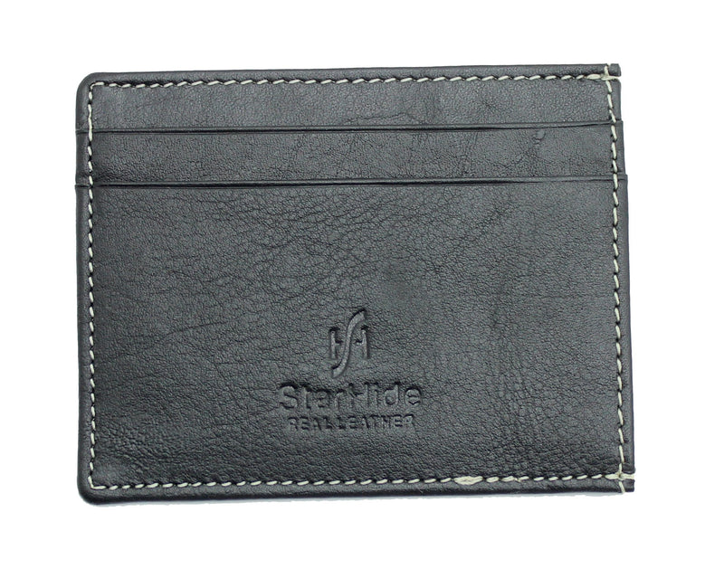 STARHIDE Mens RFID Blocking Genuine Leather Wallet with Removable Minimalist Slim Card Holder 1125