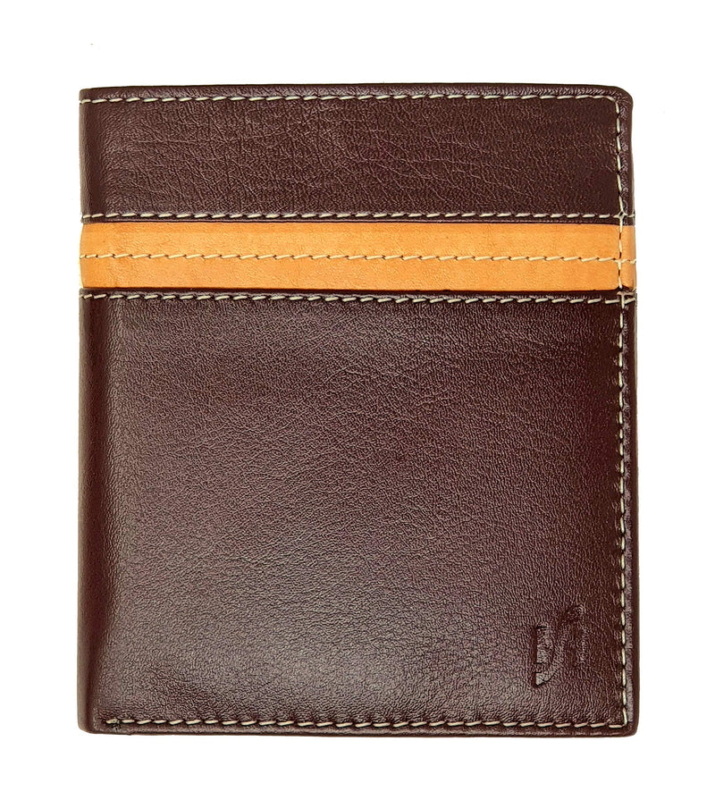 STARHIDE Mens Genuine Leather Large Capacity Travel Cardholder Wallet 1130 Brown Tan