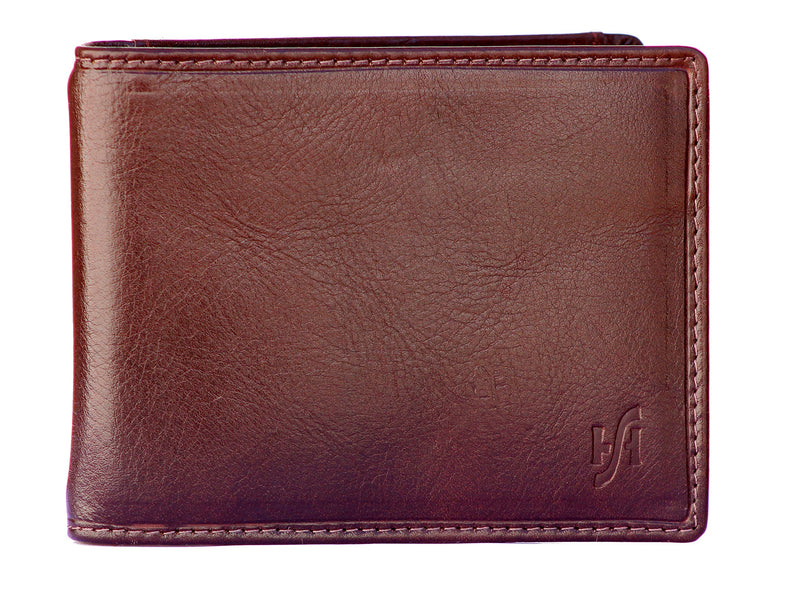 STARHIDE Mens Genuine Leather Slim Bifold Money Clip Cardholder Wallet 820